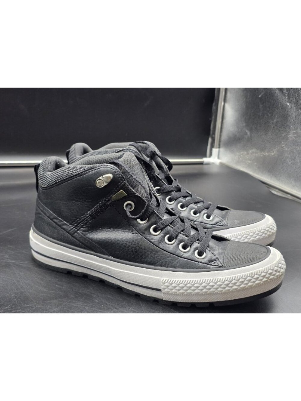 Converse All Star Shoes Mens 9 Black Street Thinsulate High Top Sneakers 157506C